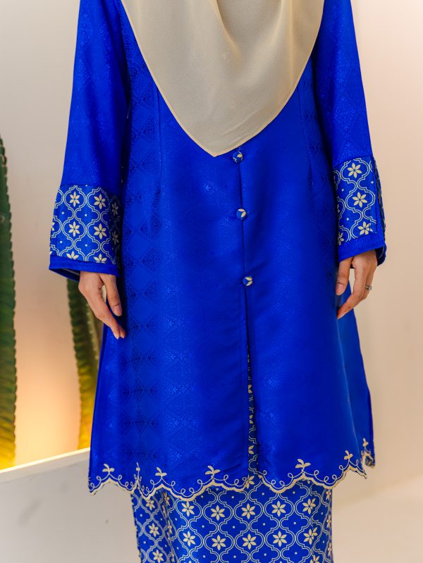 Kurung Sulaman Cinta (ROYAL BLUE) - Image 4