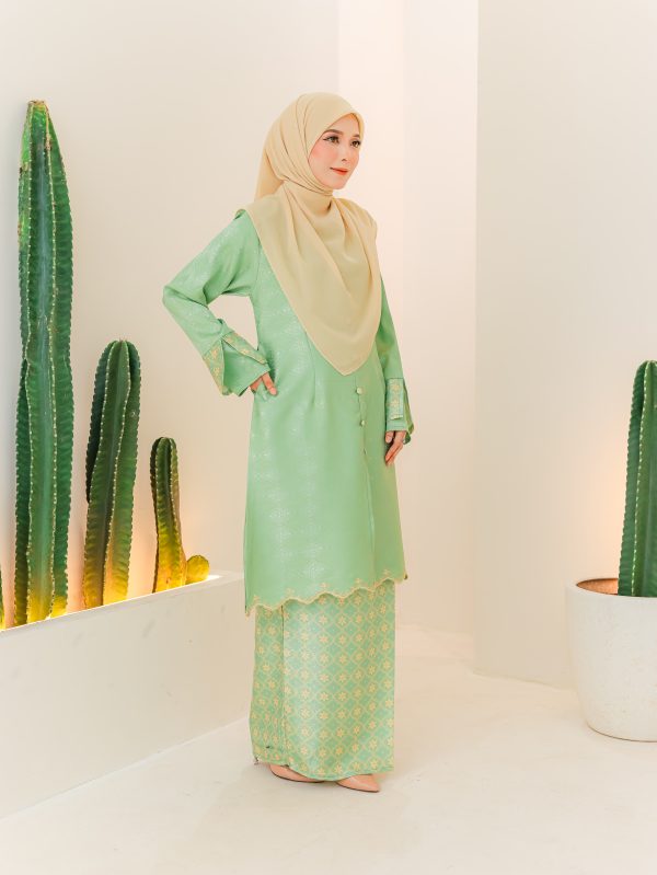 Kurung Sulaman Cinta (Mint Green)