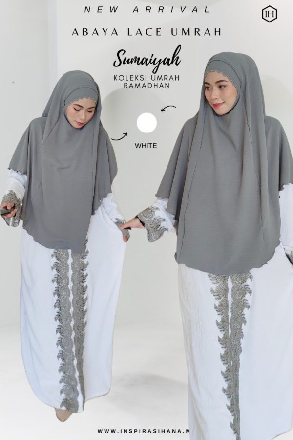 ABAYA SUMAIYAH LACE WHITE