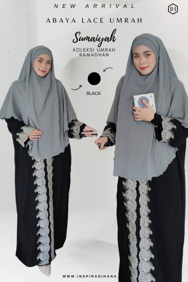 ABAYA SUMAIYAH LACE BLACK