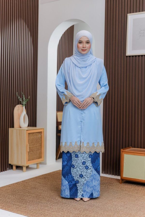 Kurung Chempaka (BABY BLUE) / BATIK