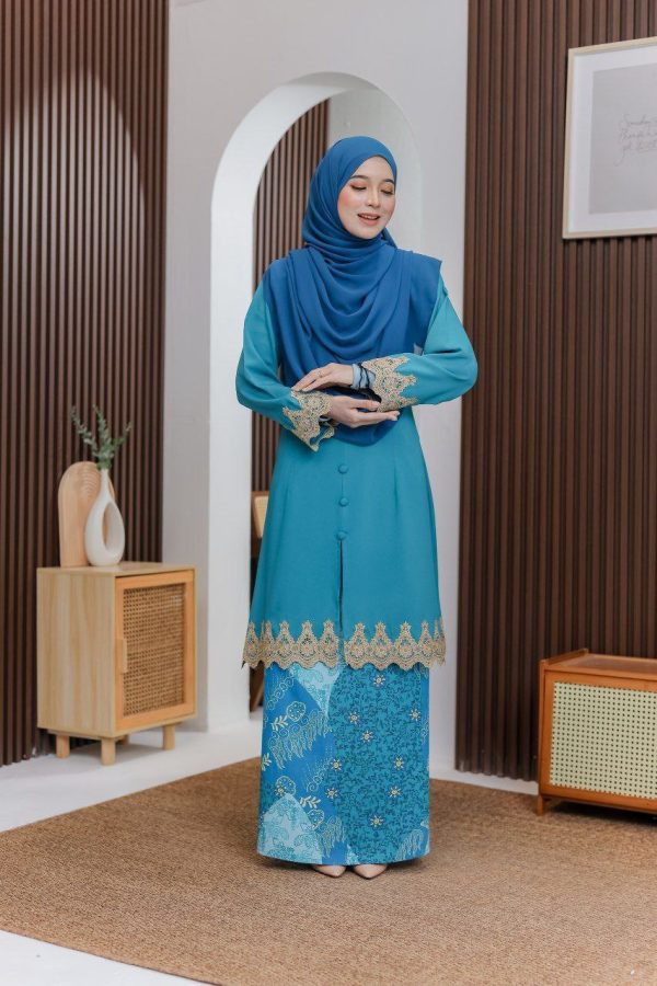 Kurung Chempaka (TURQUOISE) / BATIK