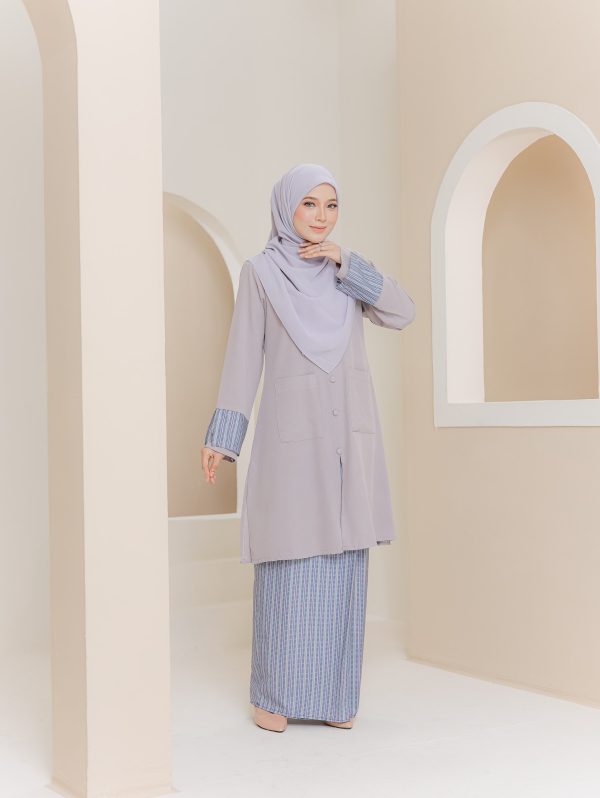 BAJU KURUNG JASMINE SILVER GREY S
