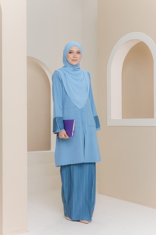 BAJU KURUNG JASMINE SKY BLUE XL