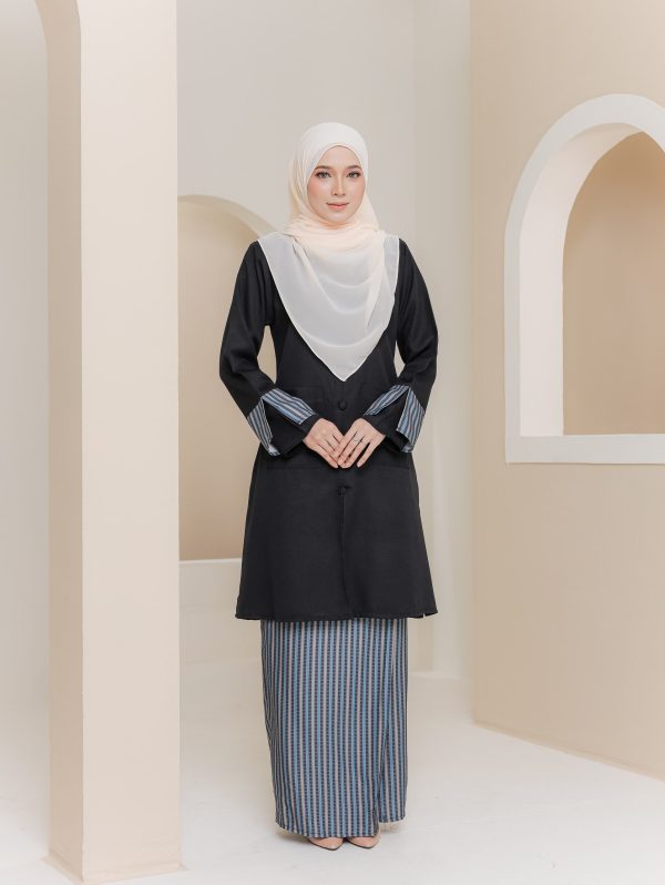 BAJU KURUNG JASMINE BLACK 2XL - Image 2