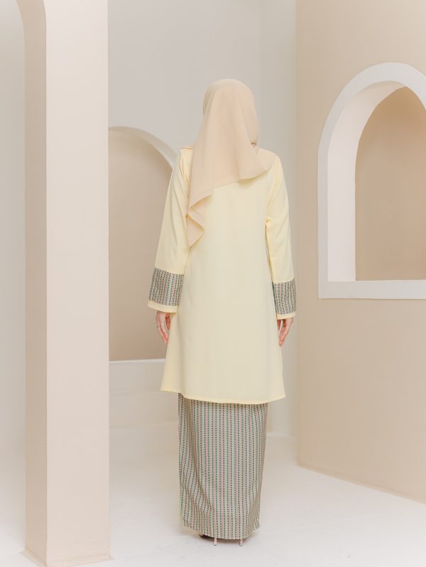 BAJU KURUNG JASMINE SOFT YELLOW M - Image 4