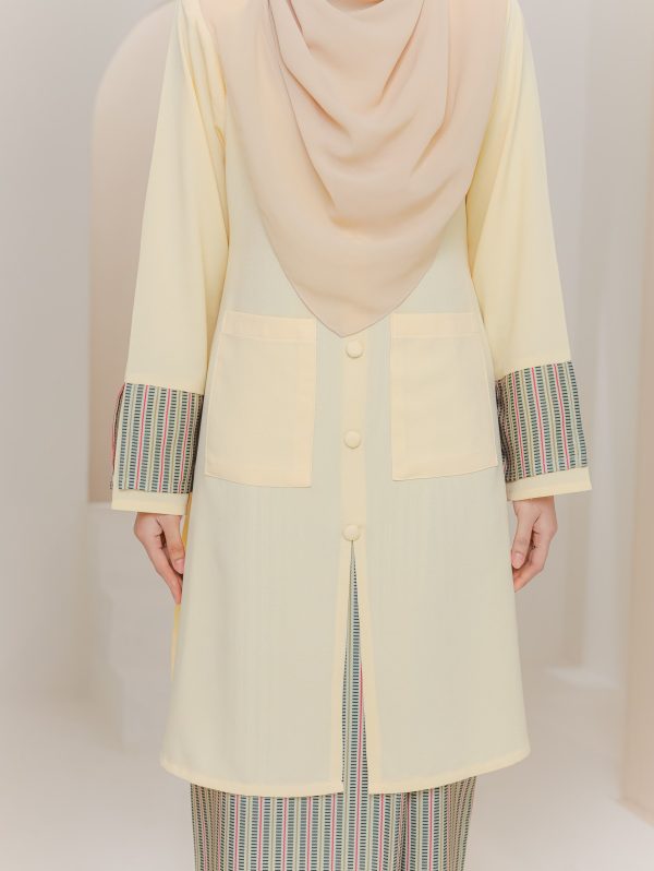 BAJU KURUNG JASMINE SOFT YELLOW M - Image 2