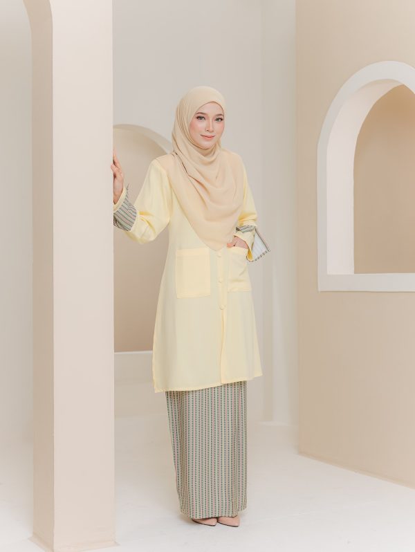 BAJU KURUNG JASMINE SOFT YELLOW M
